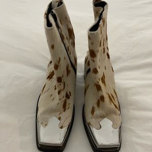 Topshop- Marshal Western Animal Print Leather Boots